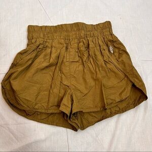 FREE PEOPLE FP Movement The Way Home Shorts In Army Large Athletic Outdoor EUC